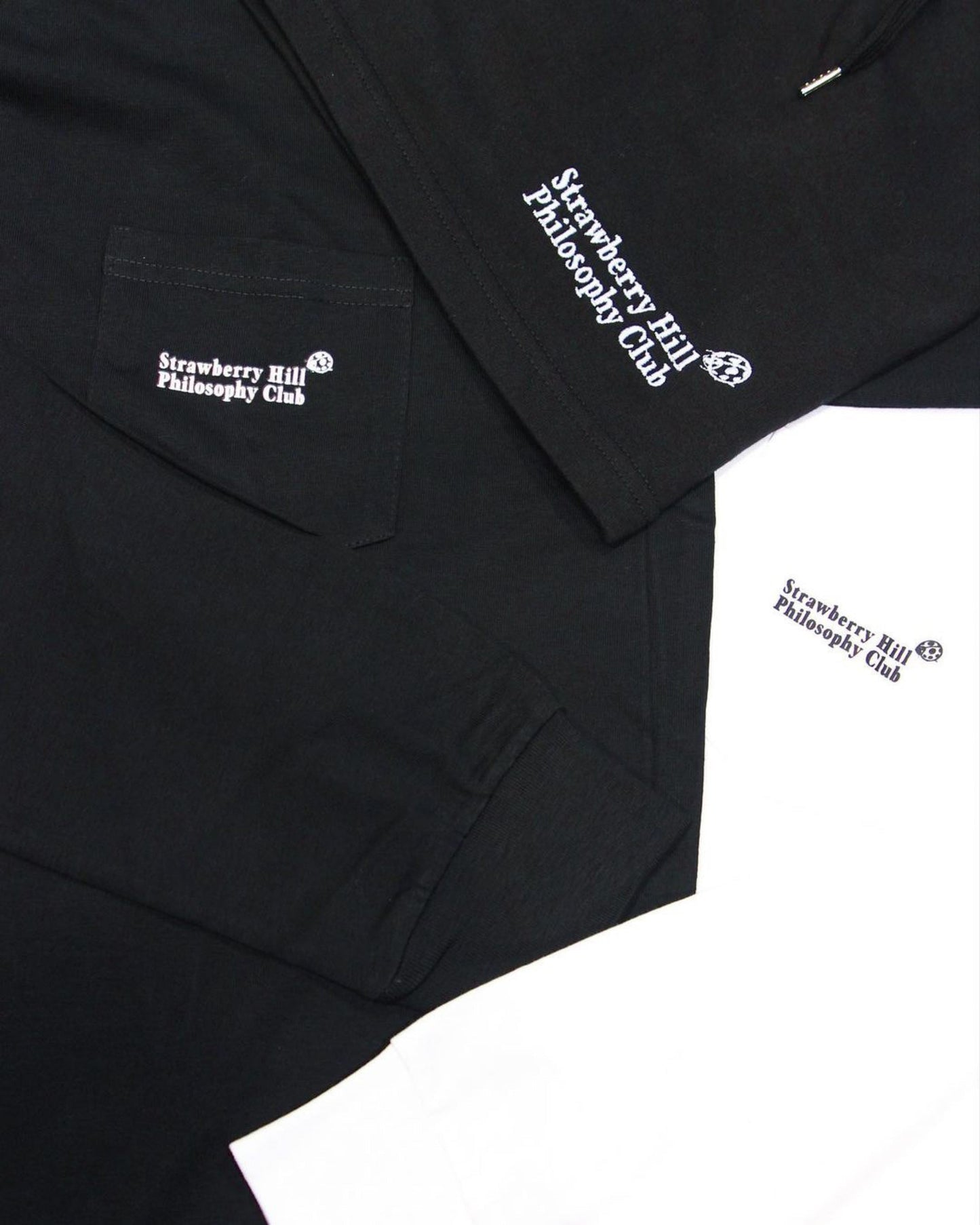 LONGSLEEVE LOGO POCKET TEE - WHITE