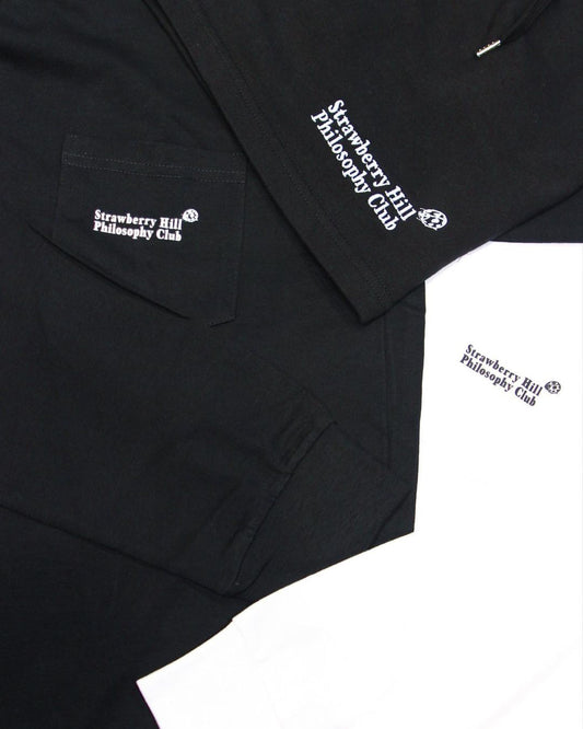 LONGSLEEVE LOGO POCKET TEE - WHITE