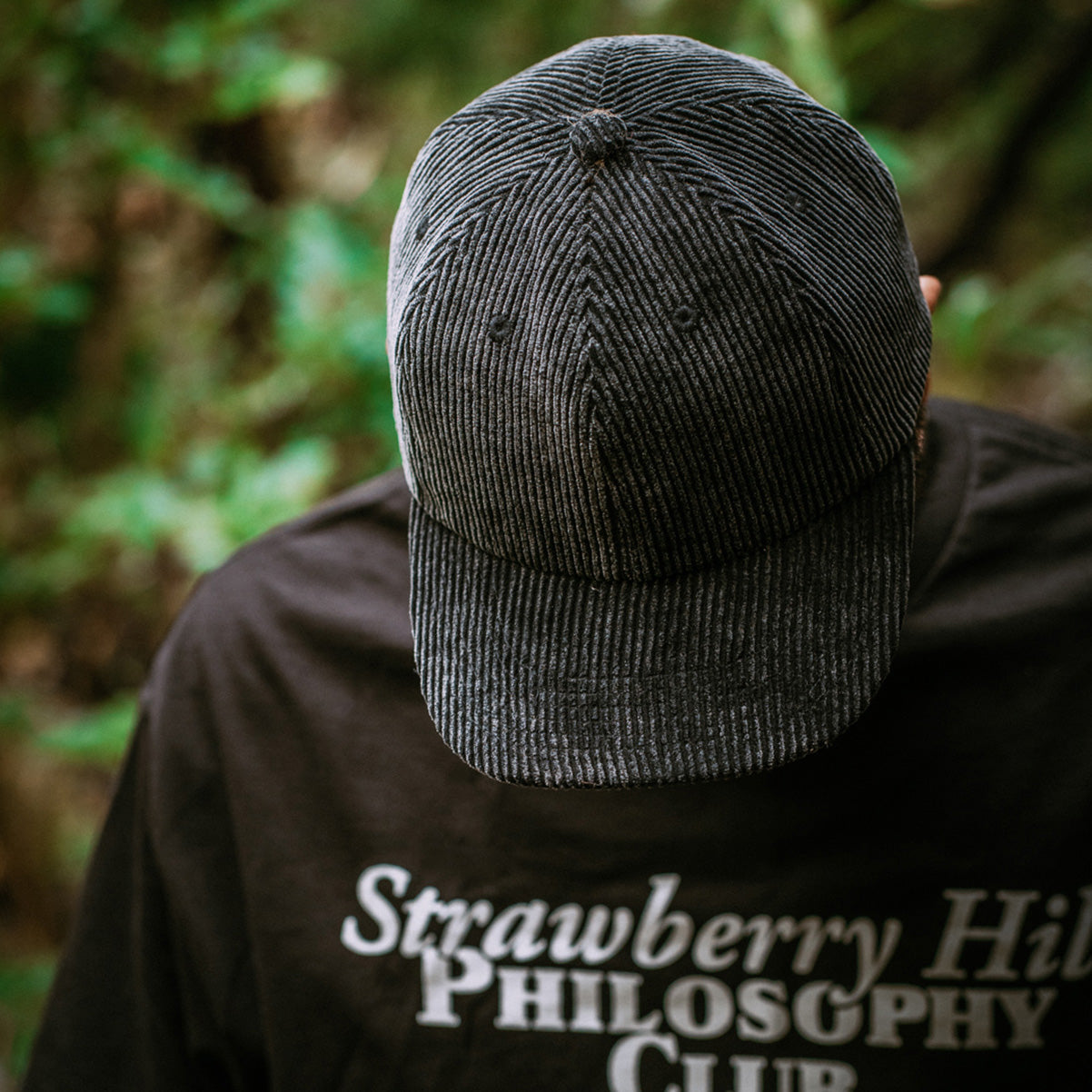 LOGO CAP - OVDERDYE BLACK CORDUROY