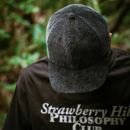 LOGO CAP - OVDERDYE BLACK CORDUROY