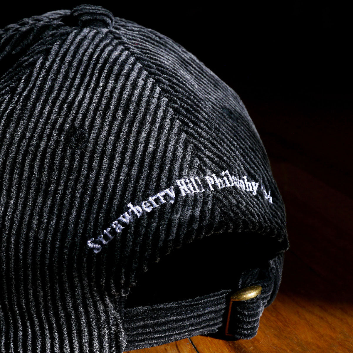 LOGO CAP - OVDERDYE BLACK CORDUROY