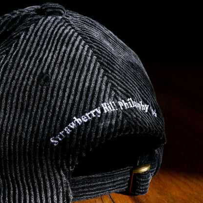 LOGO CAP - OVDERDYE BLACK CORDUROY