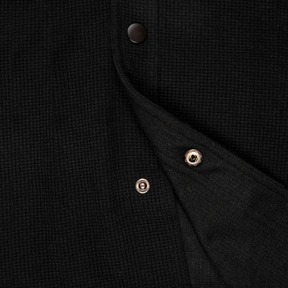 WAFFLE KNIT BUTTON UP SHIRT