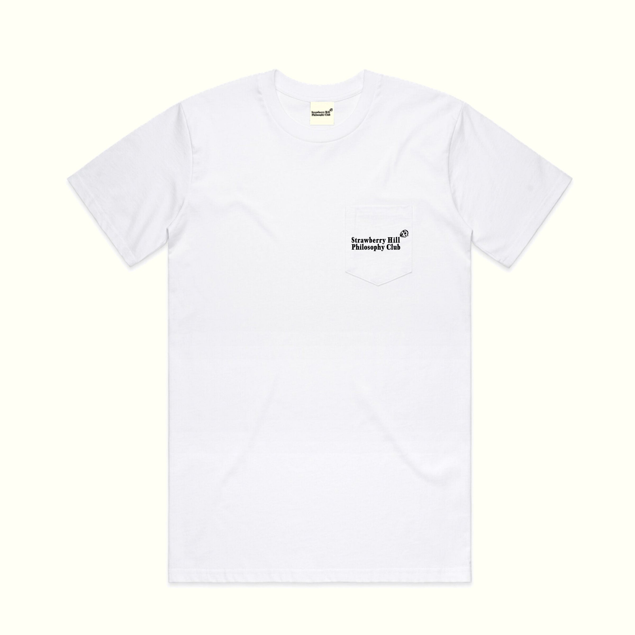 LOGO POCKET TEE - WHITE – Strawberryhillphilosophyclub